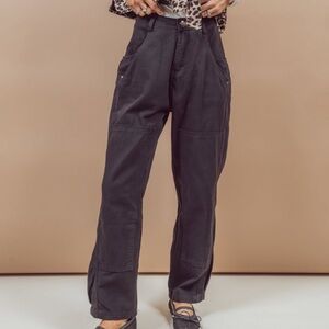 Shop Stevie Black Miller Barrel Pants Size Medium